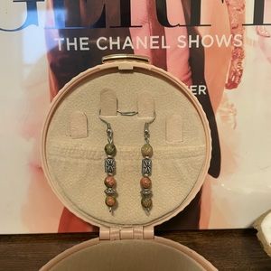 Handmade unakite earrings!